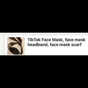 TikTok trends - headband face masks